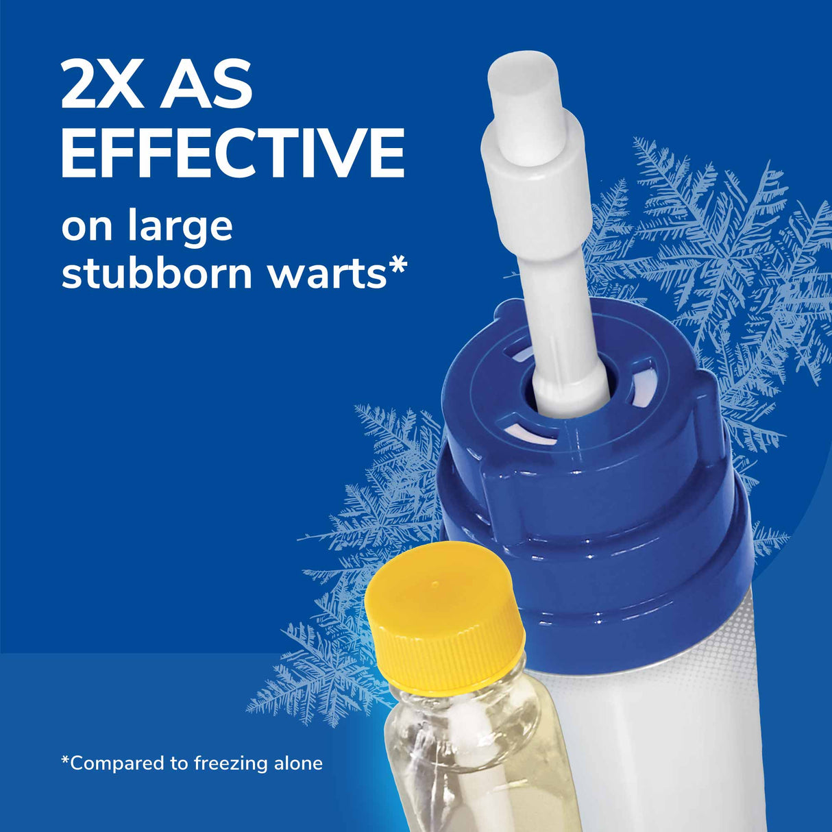 image of 2x as effective on large warts