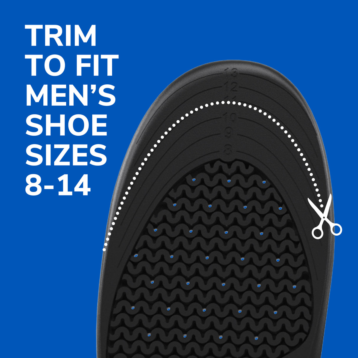 image of trim to fit men's shoe sizes 8-14