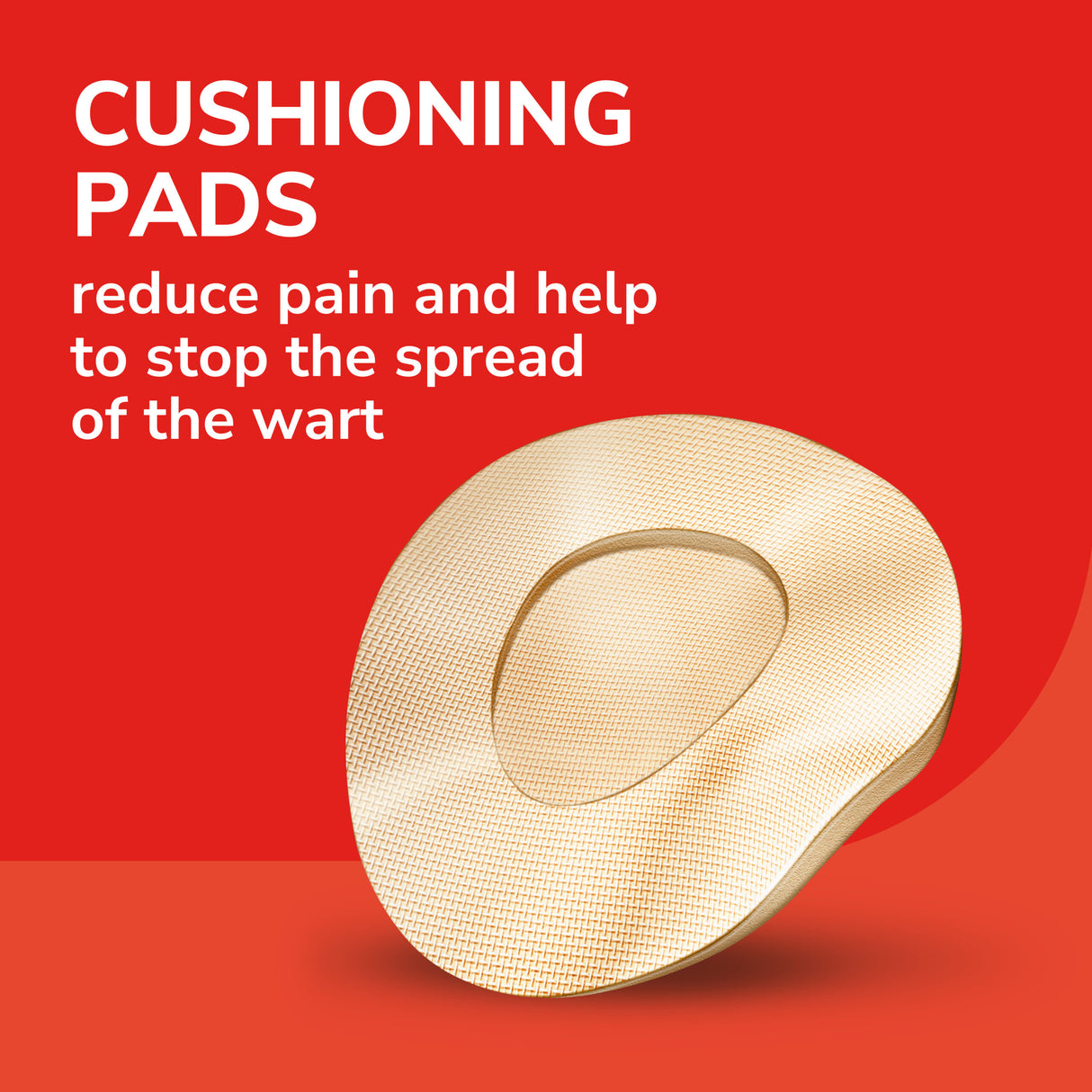 image of cushioning pads reduce pain and help to stop the spread of the wart