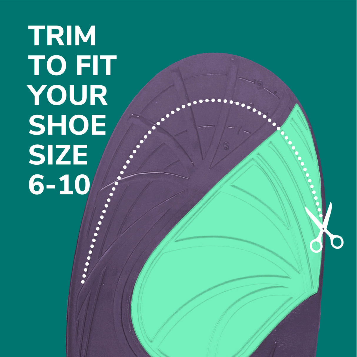 image of trim to fit women's shoe sizes 6-10