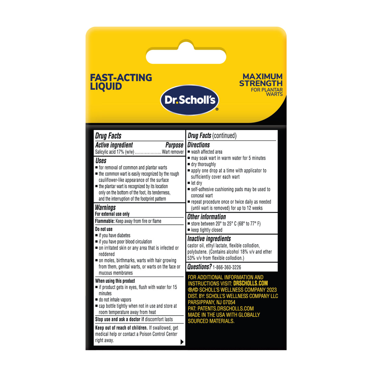 Fast-Acting Liquid Plantar Wart Remover