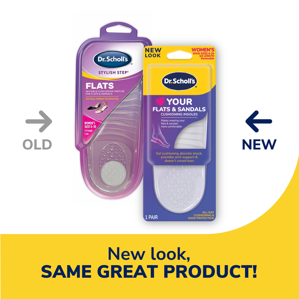 Love Your FLATS & SANDALS 3/4 Length Insoles