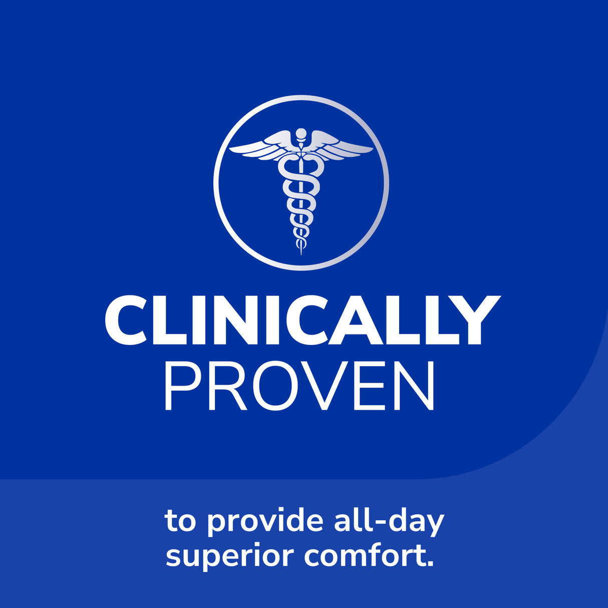 image of clinacally proven to provide all day superior comfort