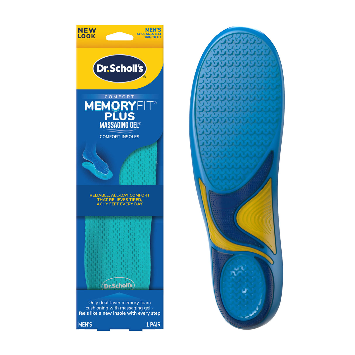 Memory Fit® Plus Massaging Gel® Comfort Insoles