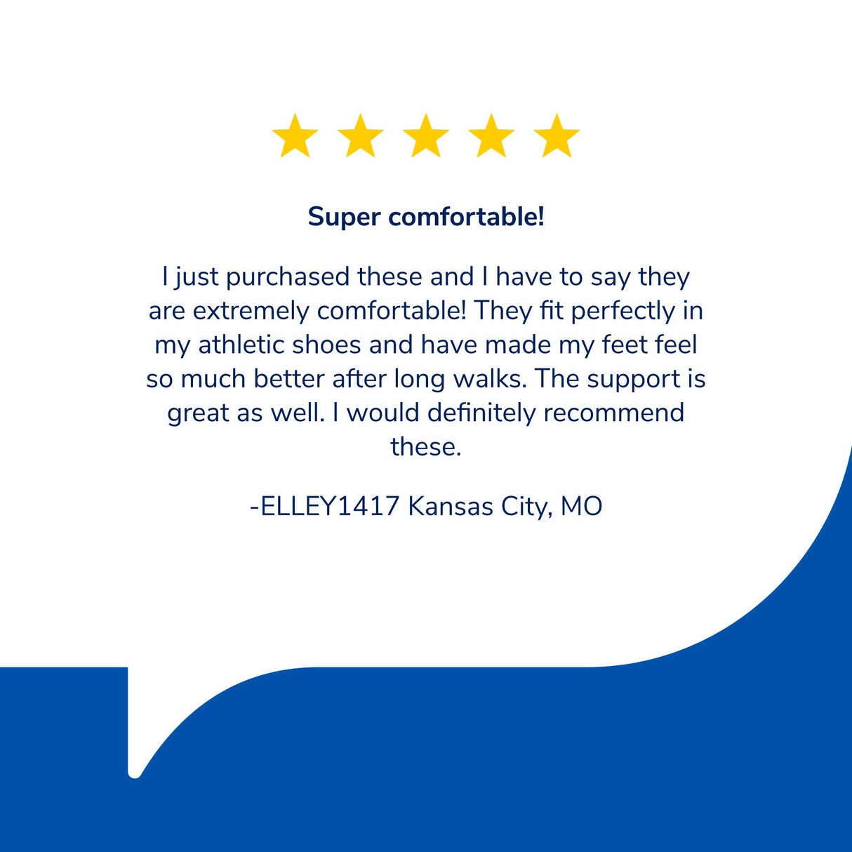 image of a super comfortable review of the walk longer insole